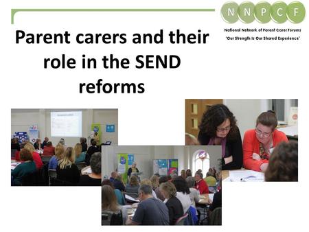 Parent carers and their role in the SEND reforms.