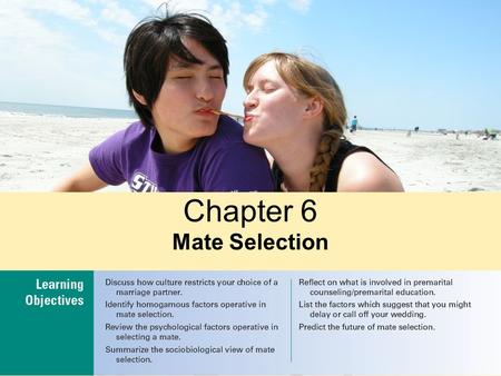 Chapter 6 Mate Selection.