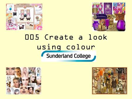 005 Create a look using colour. Connect activity Words from word bag.
