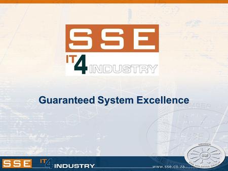 Guaranteed System Excellence. What’s in this Presentation SSE - Company OverviewSSE - Company Overview Telemetry System ModelsTelemetry System Models.