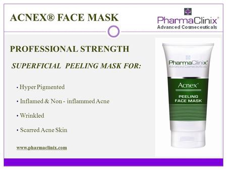 ACNEX® FACE MASK PROFESSIONAL STRENGTH SUPERFICIAL PEELING MASK FOR:
