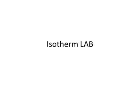 Isotherm LAB.