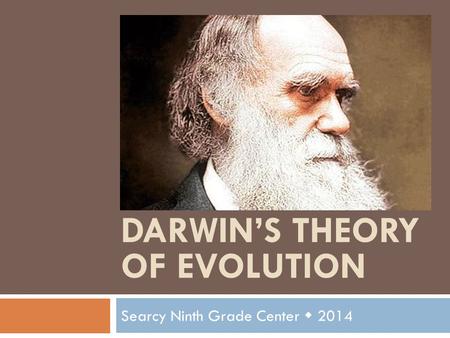 Darwin’s theory of evolution
