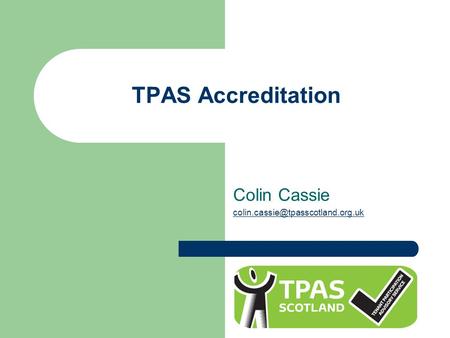 TPAS Accreditation Colin Cassie