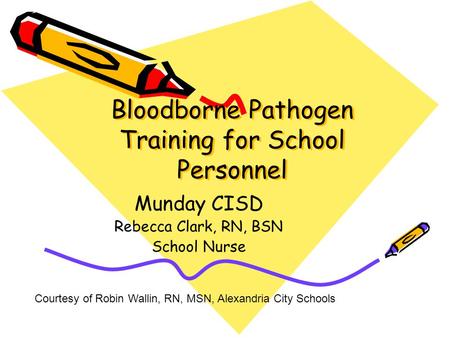 Bloodborne Pathogen Training for School Personnel