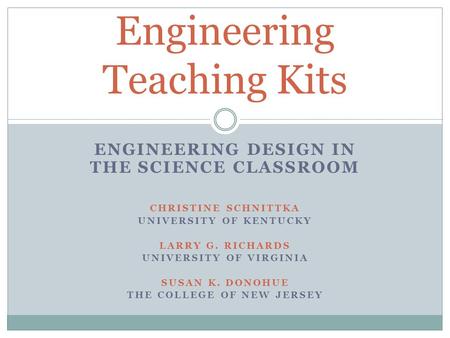 Engineering Teaching Kits