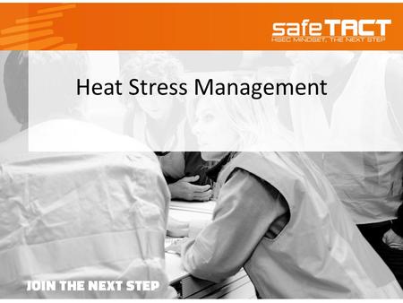 Heat Stress Management. Doing too much on a hot day, spending too much time in the sun or staying too long in an overheated place can cause heat-related.