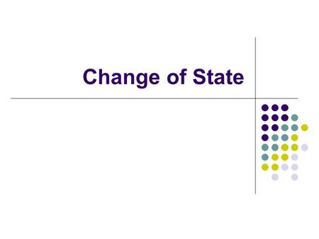 Change of State. The 3 Basic States of Matter What about Plasma?
