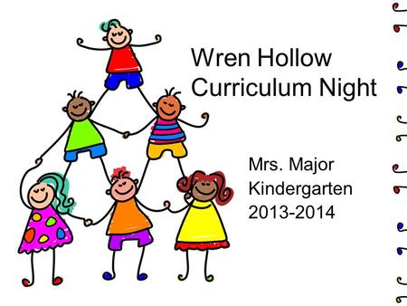 Wren Hollow Curriculum Night Mrs. Major Kindergarten 2013-2014.