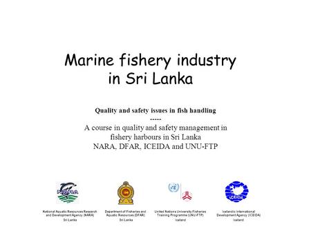 Marine fishery industry in Sri Lanka