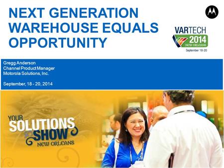 NEXT GENERATION WAREHOUSE EQUALS OPPORTUNITY
