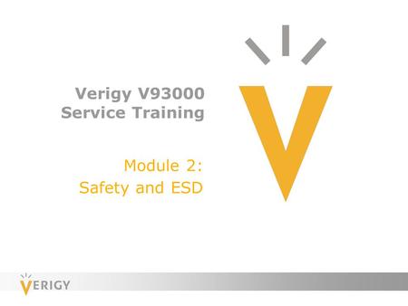 Verigy V93000 Service Training