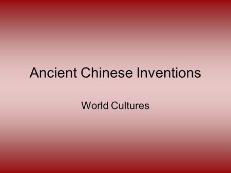 Ancient Chinese Inventions World Cultures. Sericulture (Silk Production) Legend says that around 2700 BCE, the Empress Hsi Ling Shi had a silkworm cocoon.