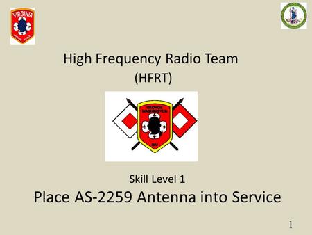 Place AS-2259 Antenna into Service