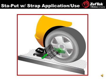 Sta-Put w/ Strap Application/Use Remove the Sta-Put™ device from the side screen Lateral Restraint Application: STEP 1 Chock Release Handle (Red or Green)