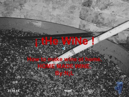 23.04.15 WINE 1/23 ¡ tHe WiNe ! How to make wine at home. HOME MADE WINE. By:N¡L.