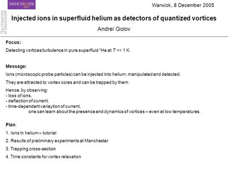 Focus: Detecting vortices/turbulence in pure superfluid 4 He at T 