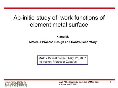 Ab-initio study of work functions of element metal surface