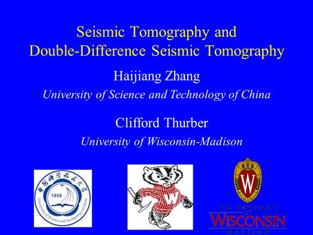 Seismic Tomography and Double-Difference Seismic Tomography