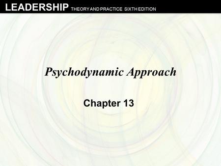 Psychodynamic Approach