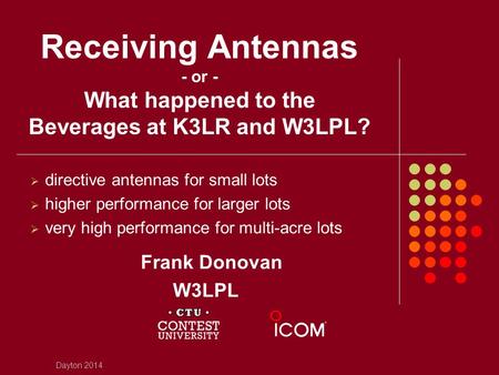 directive antennas for small lots higher performance for larger lots
