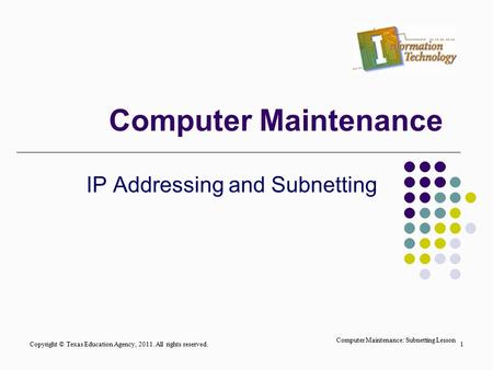IP Addressing and Subnetting