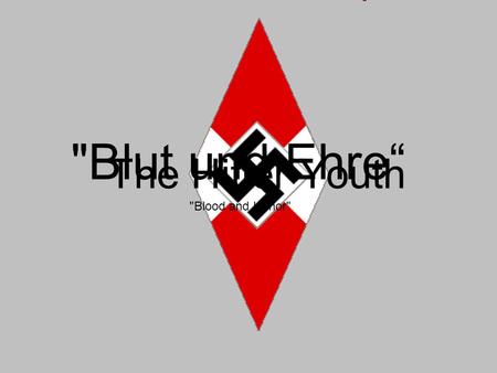 The Hitler Youth Blut und Ehre“ Blood and Honor
