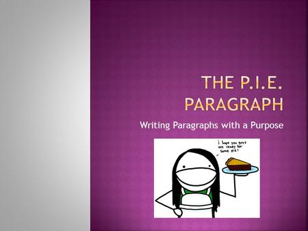 Writing Paragraphs with a Purpose.  Writing clearly and effectively  Supporting your opinion with evidence  Making sure everything in your writing.