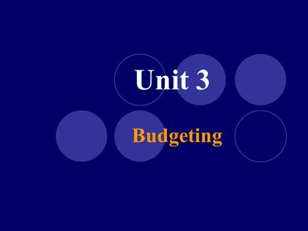 Unit 3 Budgeting. Unit 3 Vocabulary Assets Budget Consideration Consumer Price Index (CPI) Contract Deflation Disposable Income Discretionary Income Financial.