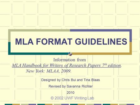 mla format lab report