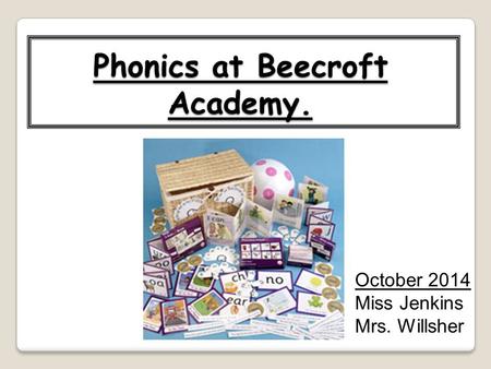 Phonics at Beecroft Academy.
