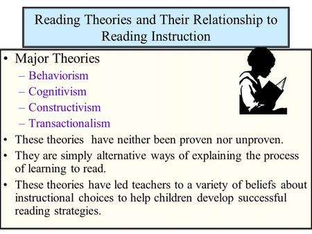 Reading Theories and Their Relationship to Reading Instruction
