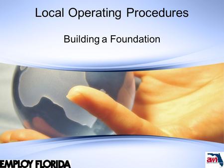 Local Operating Procedures Building a Foundation.