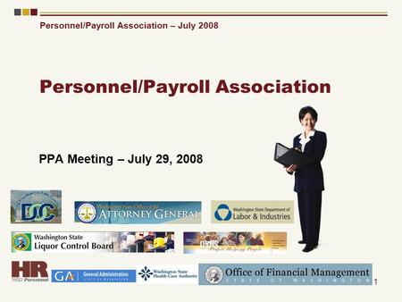 Personnel/Payroll Association – July 2008 1 Personnel/Payroll Association PPA Meeting – July 29, 2008.