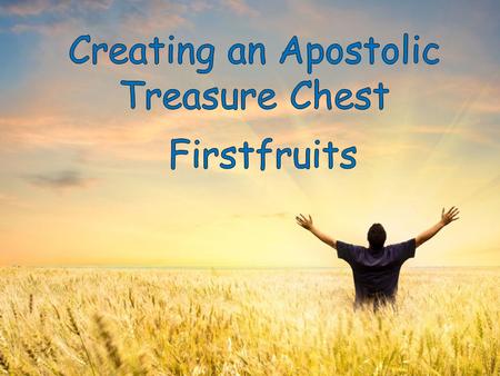 I. Designed to release blessings and finance the Apostolic.
