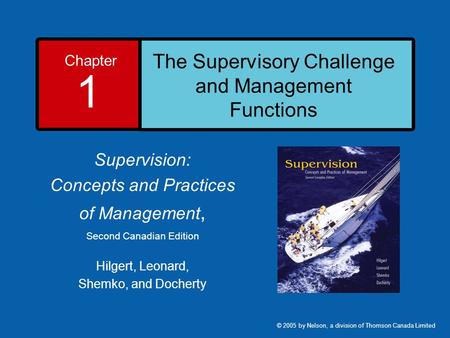 The Supervisory Challenge and Management Functions