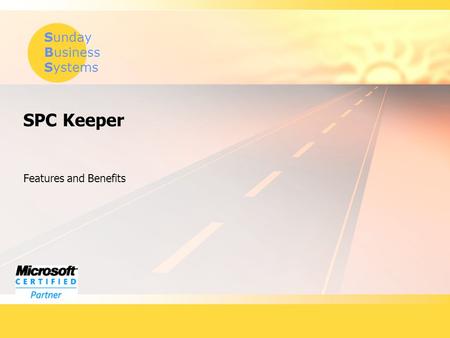 Sunday Business Systems SPC Keeper Features and Benefits.