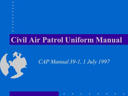 Civil Air Patrol Uniform Manual