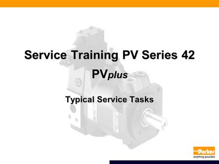 Service Training PV Series 42 PVplus