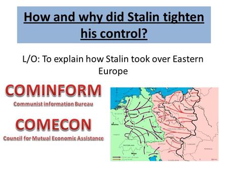 How and why did Stalin tighten his control?