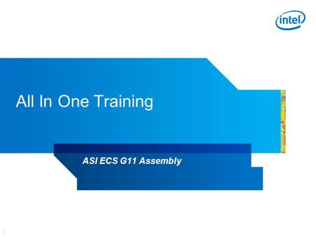 1 All In One Training ASI ECS G11 Assembly. Getting Started Lay the system face down making sure not to damage screen.