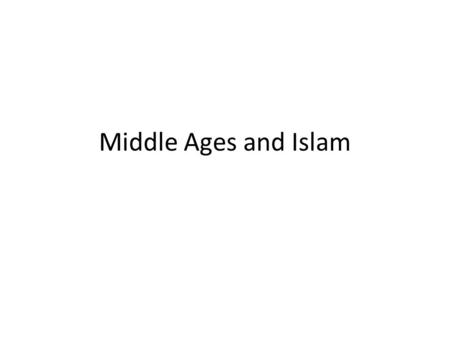 Middle Ages and Islam. Agenda Bellringer (10 min) Discuss Rome’s Fall (5 min) Notes (30 min) Black Death Map Analysis (10 min) Stained Glass Windows (35.