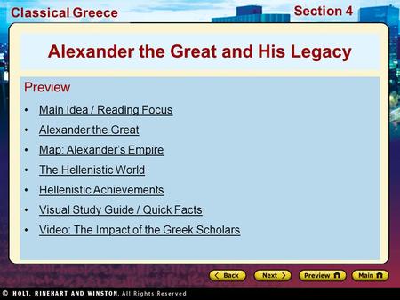 Alexander the Great and His Legacy