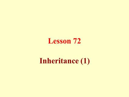 Lesson 72 Inheritance (1). Inheritance: Inheritance for Muslim relatives is an obligation.