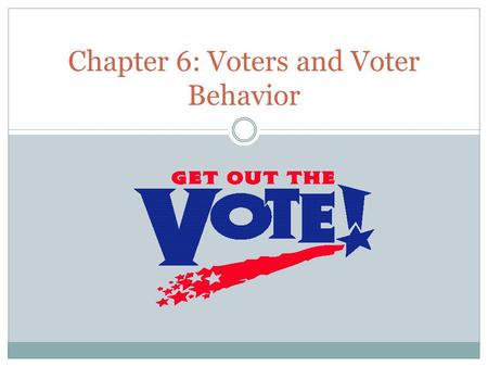 Chapter 6: Voters and Voter Behavior