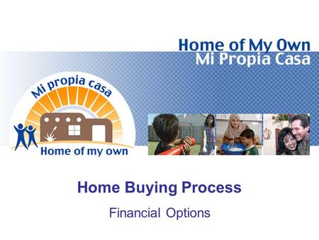 Home Buying Process Financial Options. Objectives Define the Four “Cs” of the Loan Process Determine How Much You Can Afford for a House Calculate Front-End/Back-End.