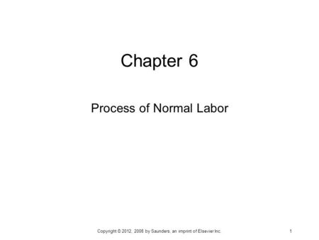 Process of Normal Labor
