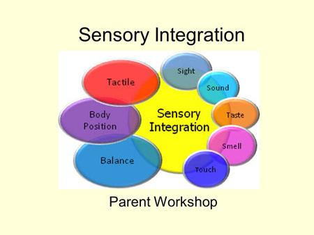 Sensory Integration Parent Workshop.