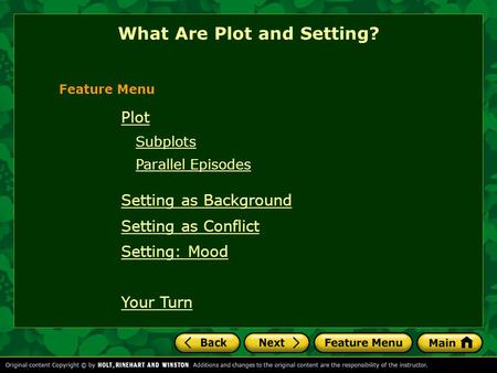 What Are Plot and Setting?