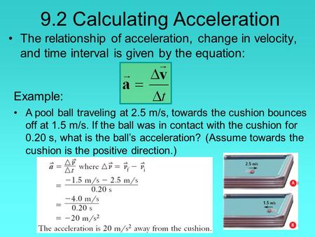 9.2 Calculating Acceleration